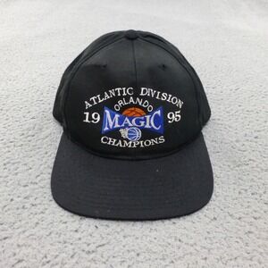 Vintage Starter Orlando Magic 1995 Atlantic Div Champions Snapback Hat Black